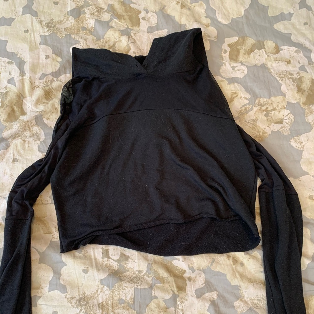 Mesh cropped hoodie